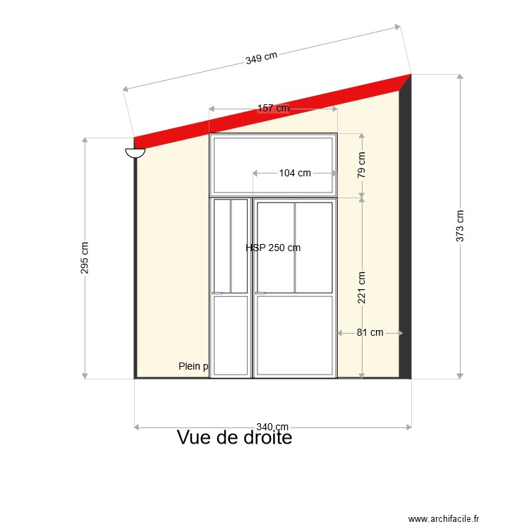 vue droite . Plan de 0 pièce et 0 m2