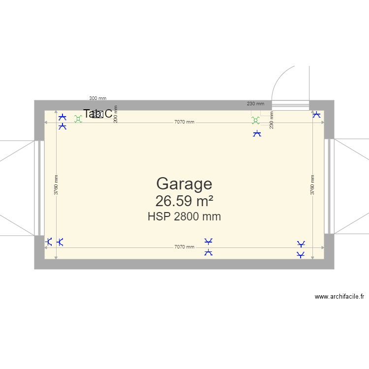 Garage. Plan de 0 pièce et 0 m2