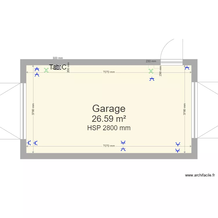 Garage. Plan de 