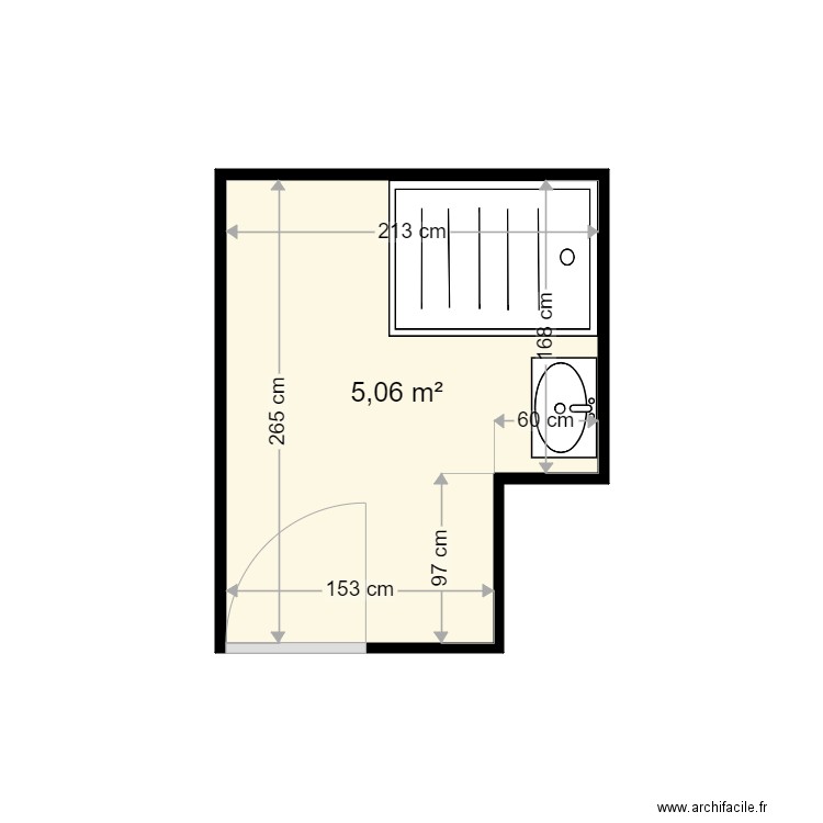 LOZINGOT CLAUDINE . Plan de 1 pièce et 5 m2