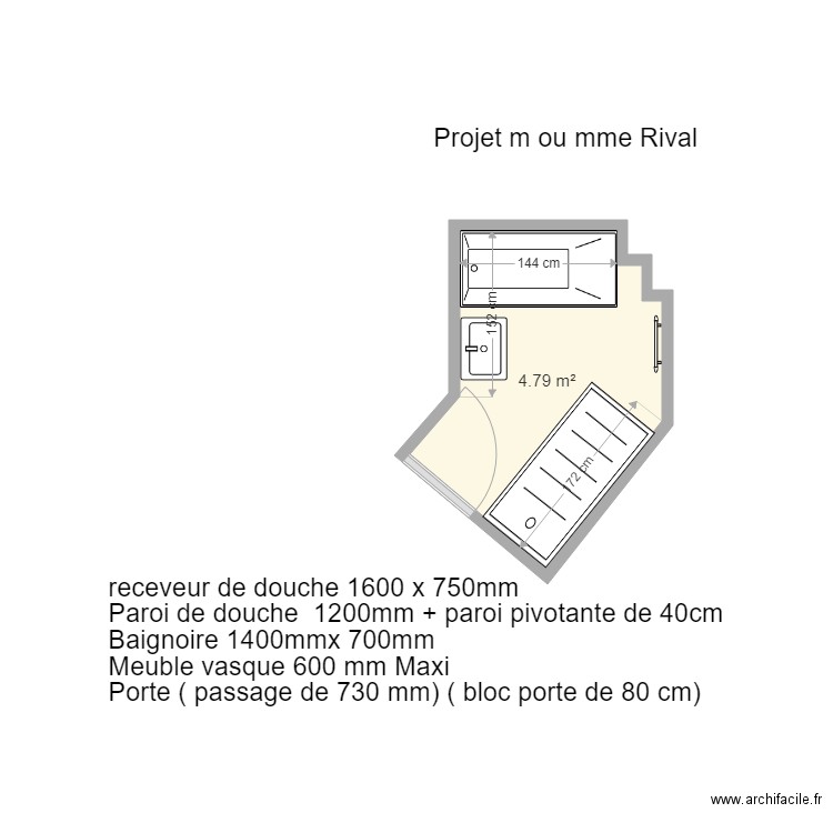 Projet Rival. Plan de 0 pièce et 0 m2