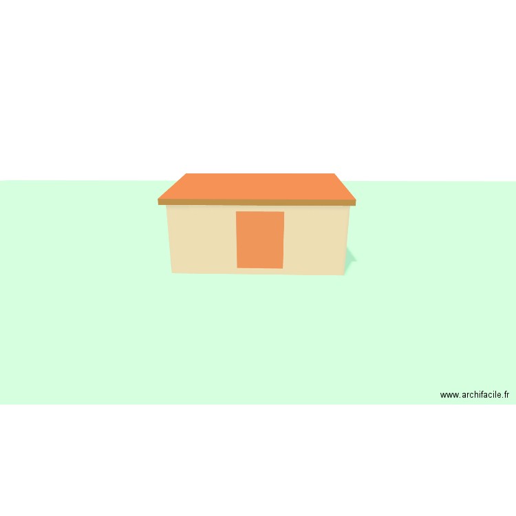 abri. Plan de 1 pièce et 19 m2