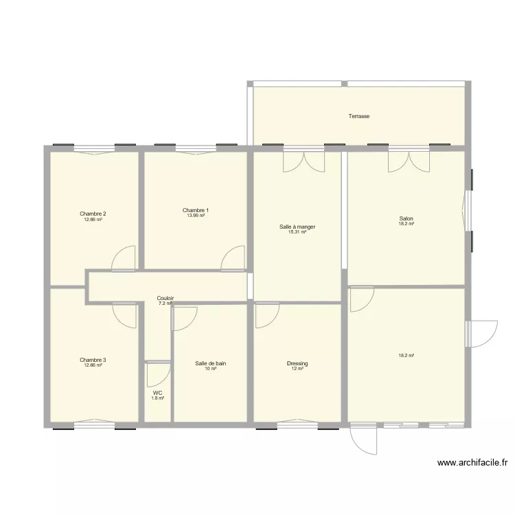 R&eacute;novation maison. Plan de 