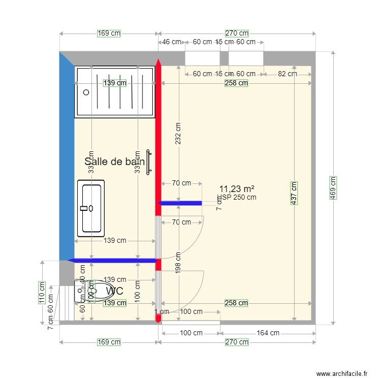 coumert salle de bain 3. Plan de 0 pièce et 0 m2