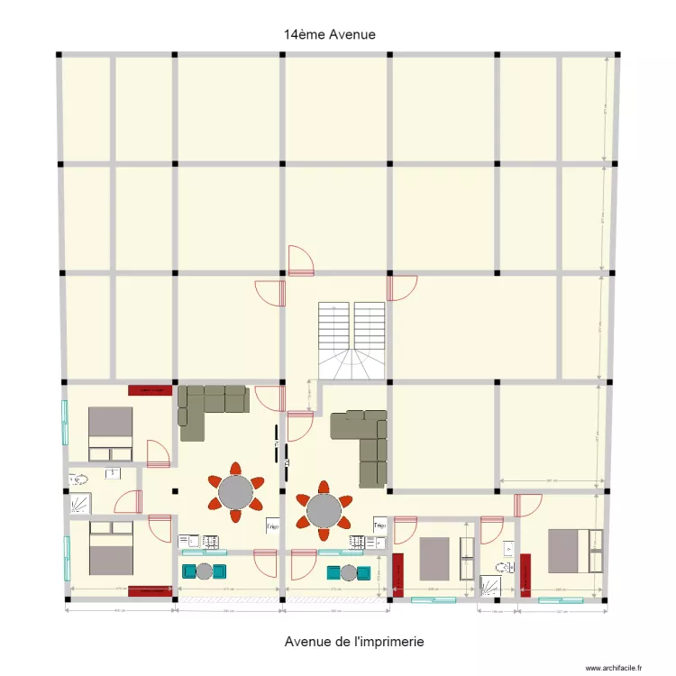 appartements etage. Plan de 