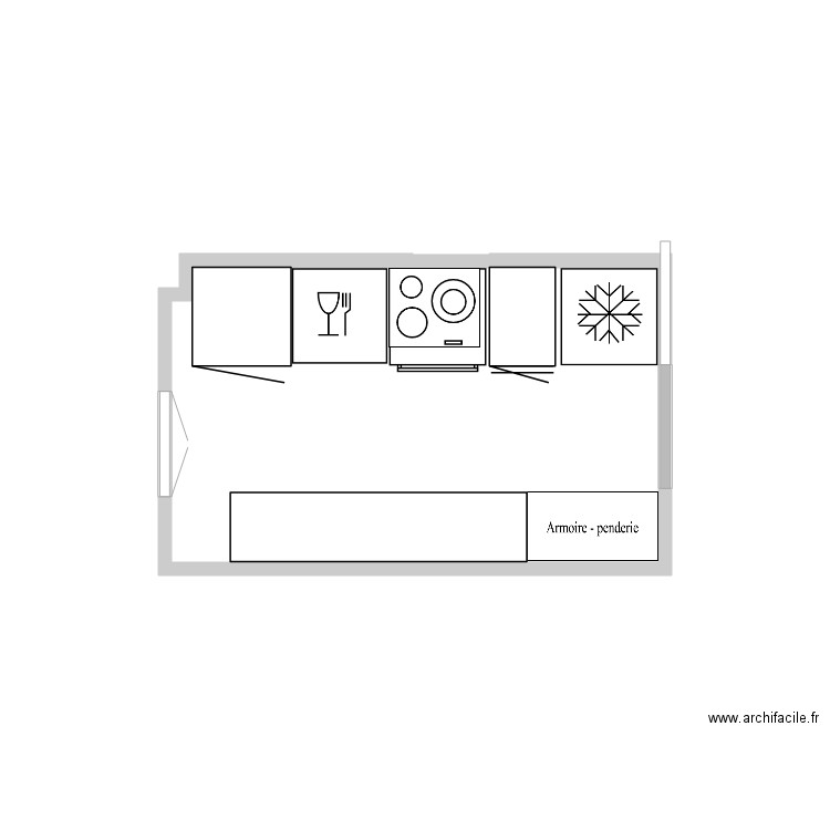 cuisine entresol projet. Plan de 0 pièce et 0 m2