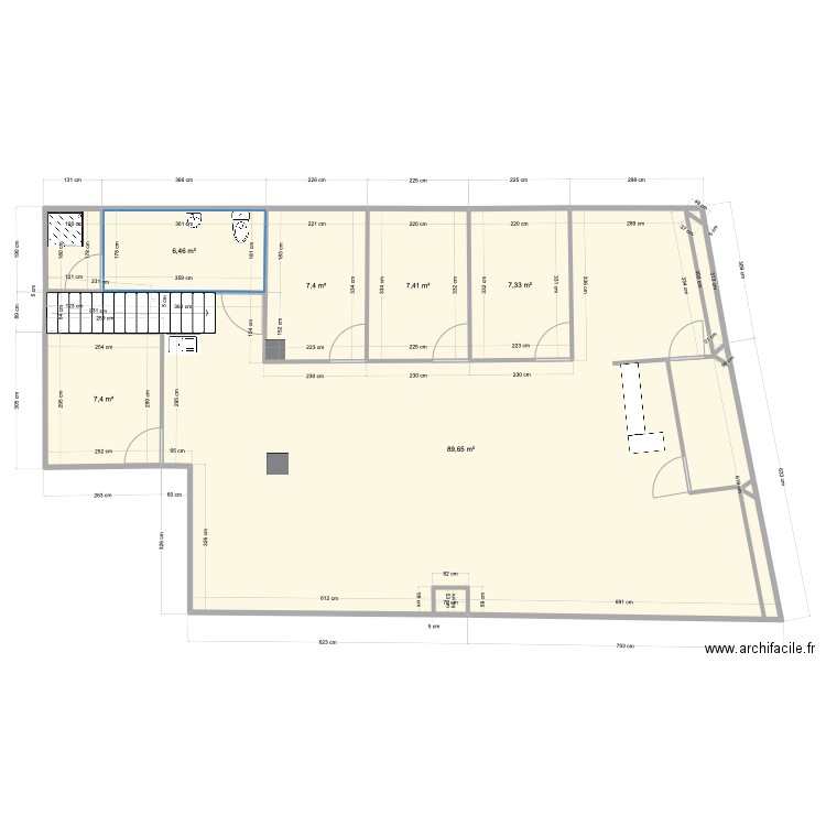 plan . Plan de 6 pièces et 126 m2