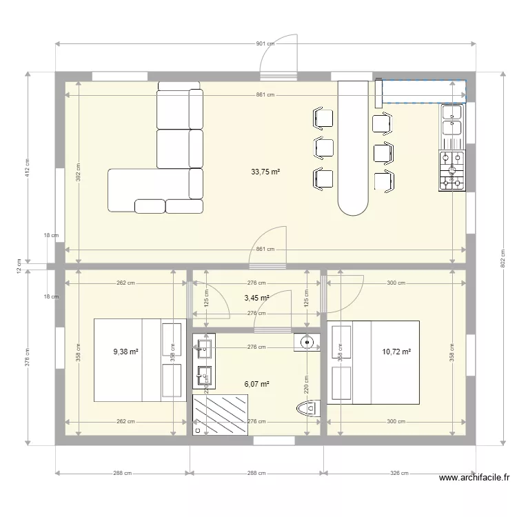 maison 70m. Plan de maison 70m. Plan de