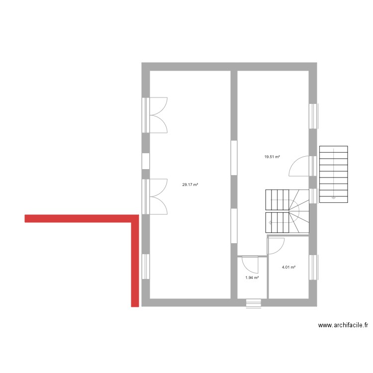 LESAUX EXTENSION EXISTANT . Plan de 0 pièce et 0 m2