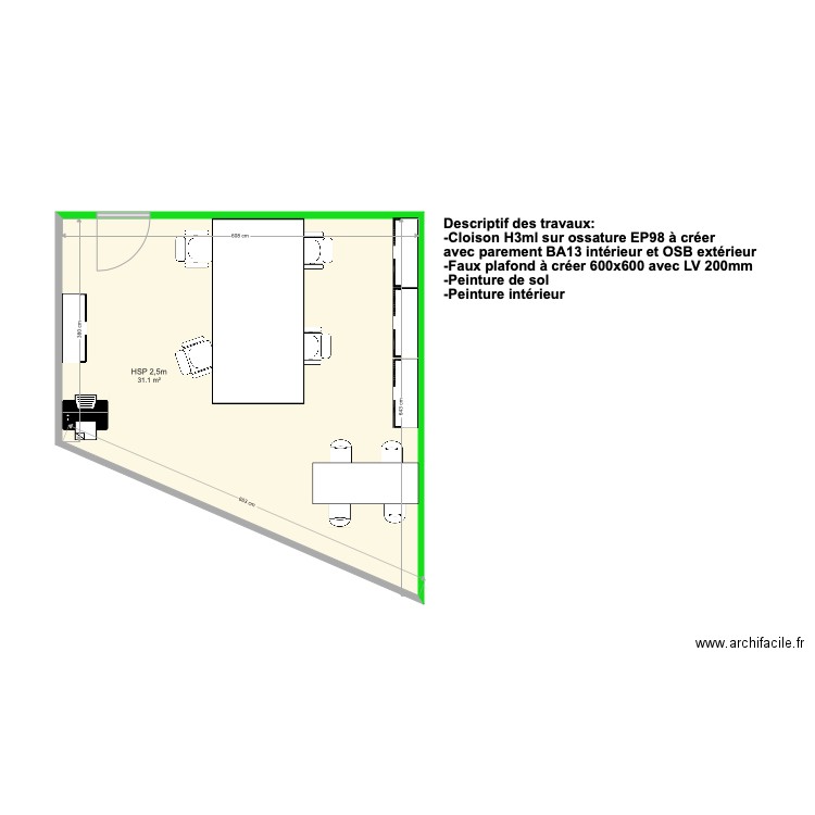 PLAN OPEN SPACE RDC. Plan de 0 pièce et 0 m2