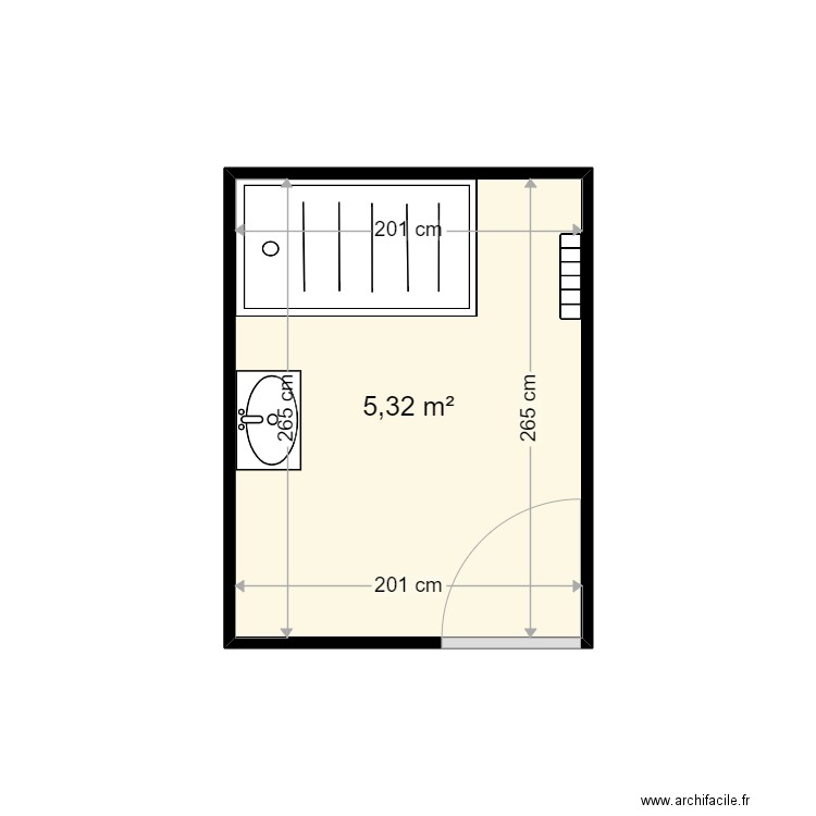 FEBVIN GILBERT . Plan de 1 pièce et 5 m2