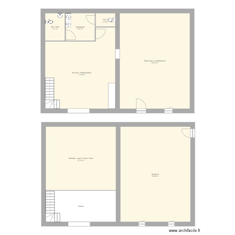 Chez Momo 3. Plan de 8 pièces et 222 m2