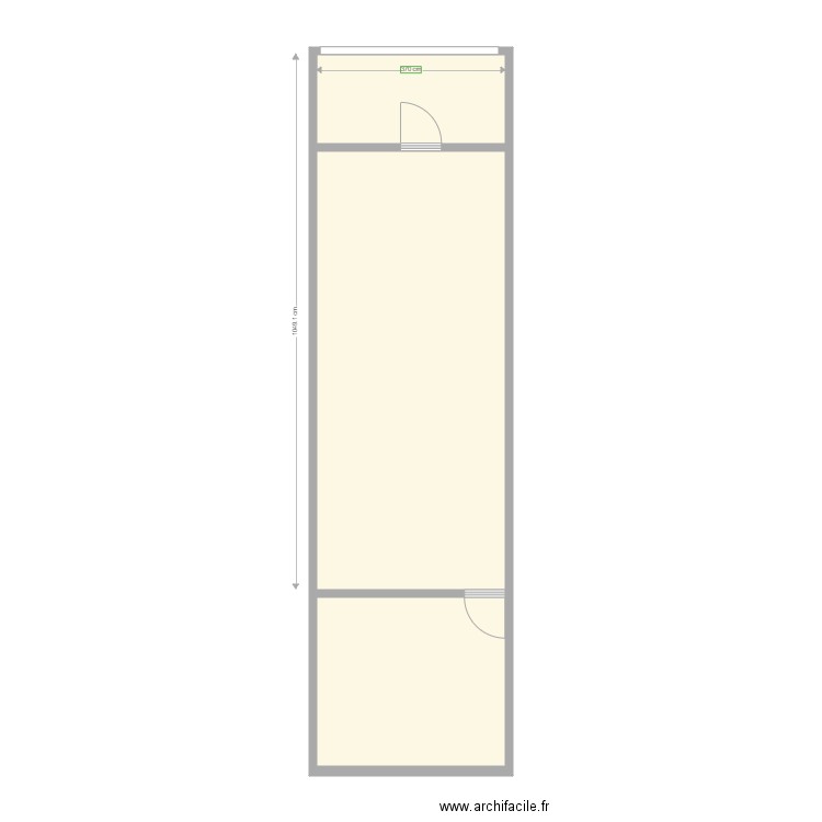 D'ALLONGEVILLE. Plan de 3 pièces et 51 m2