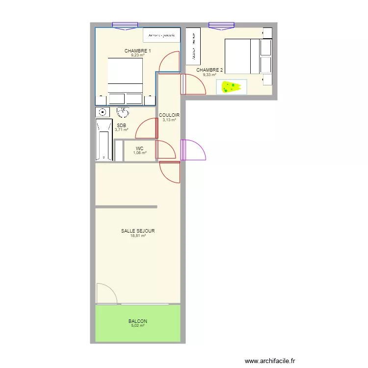 appart superbesse avec meubles. Plan de 