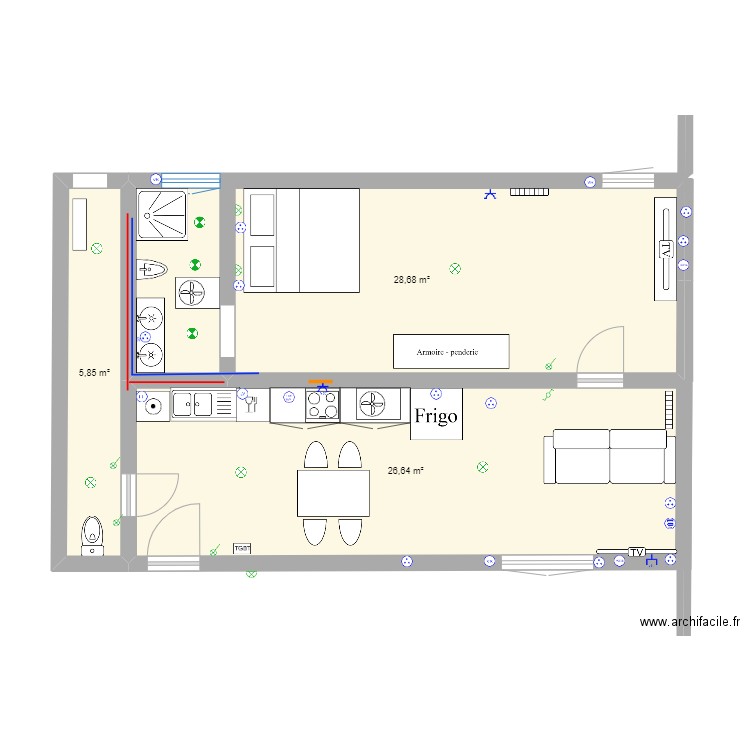 appart. Plan de 0 pièce et 0 m2
