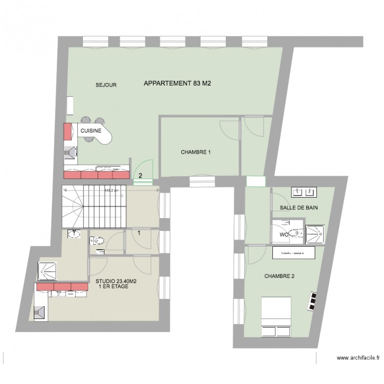 thionville 1ER ETAGE . Plan de 0 pièce et 0 m2