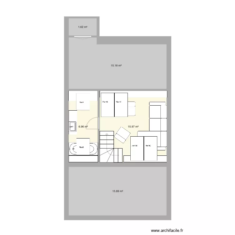 Tabellion 4e &eacute;tage Mezzanine version 3. Plan de 0 pièce et 0 m2