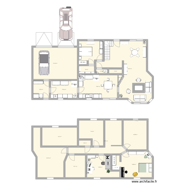 Plan – Maison Treillières – Par romaneleborgne ️ | ArchiFacile