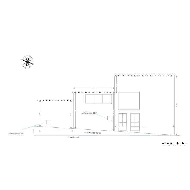 facade est v1. Plan de 0 pièce et 0 m2