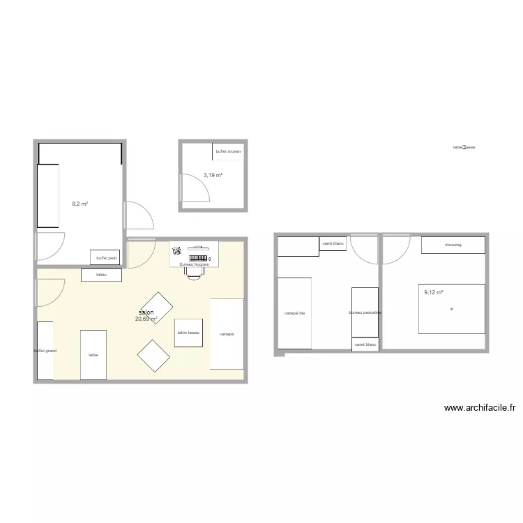 test appart 3. Plan de 