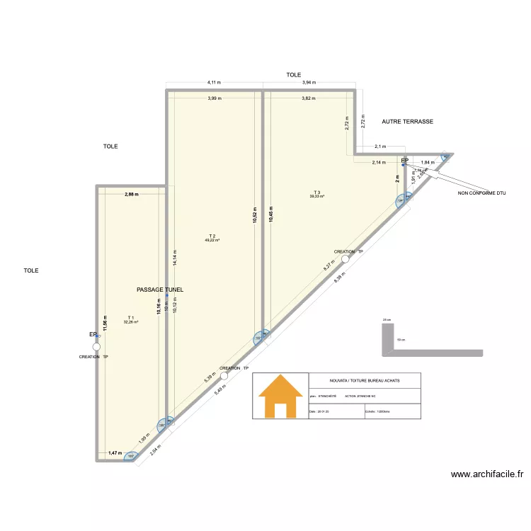 terrasse  inac GLPHOTELS NC. Plan de 