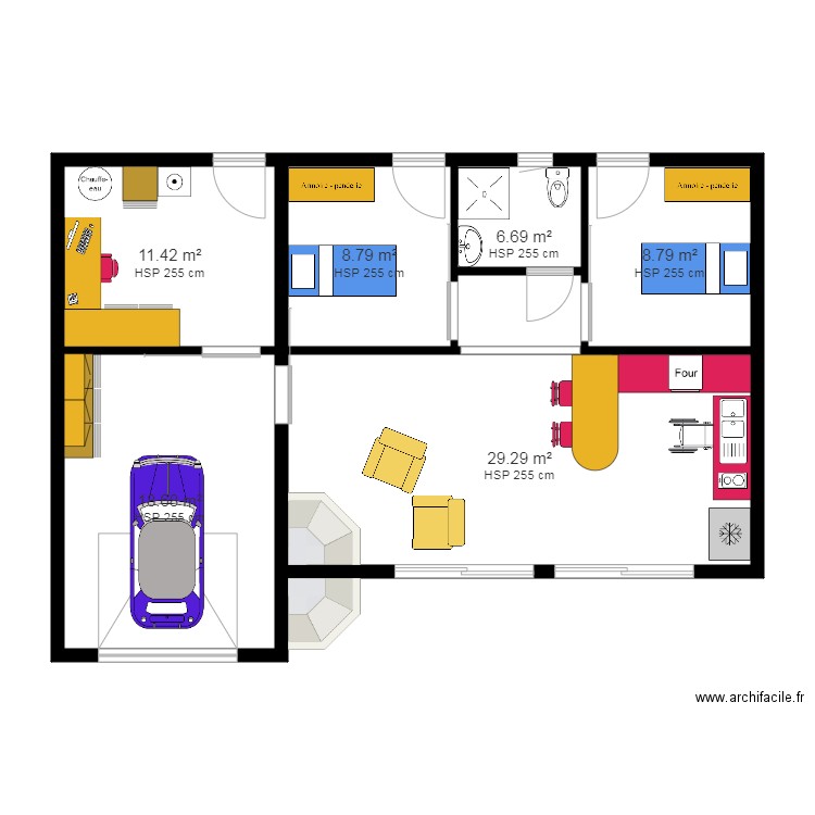 3 pièces PMR. Plan de 0 pièce et 0 m2