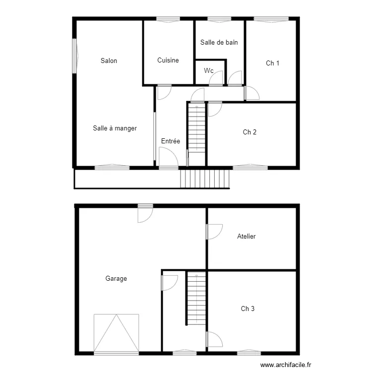 Croquis BONTEMPS. Plan de 