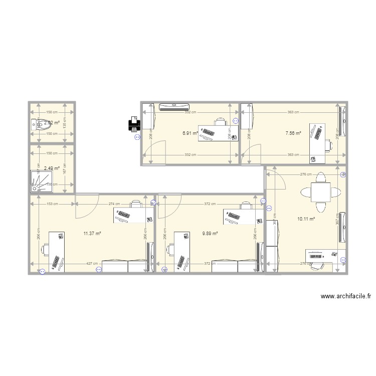 Zone administrative  La semeuse modification 1. Plan de 0 pièce et 0 m2