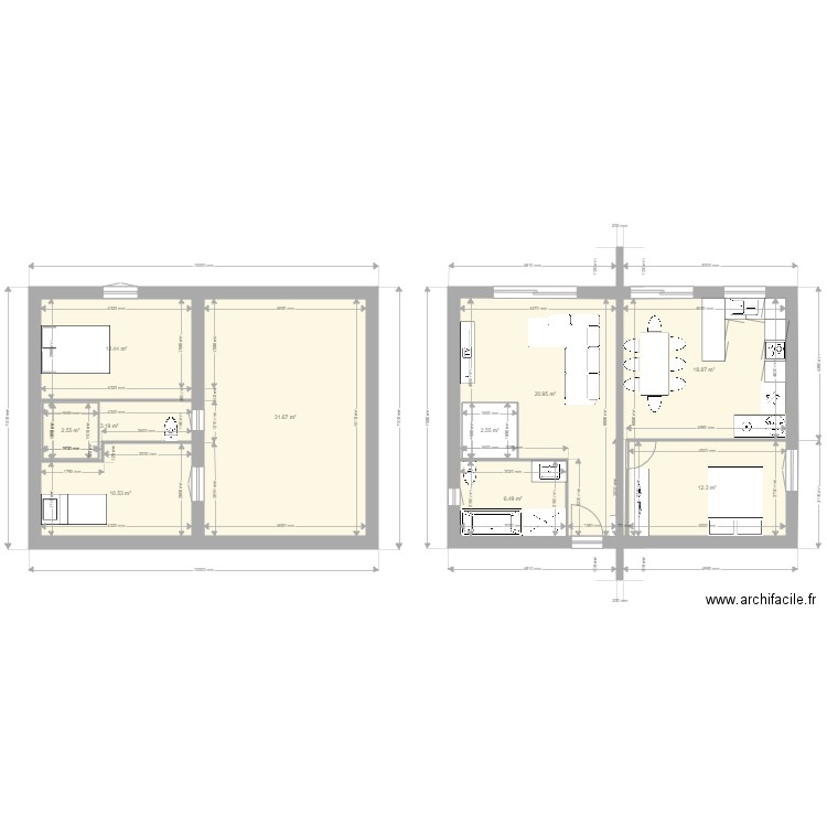 maison. Plan de 0 pièce et 0 m2