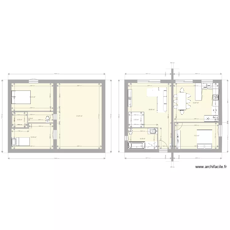 maison. Plan de 
