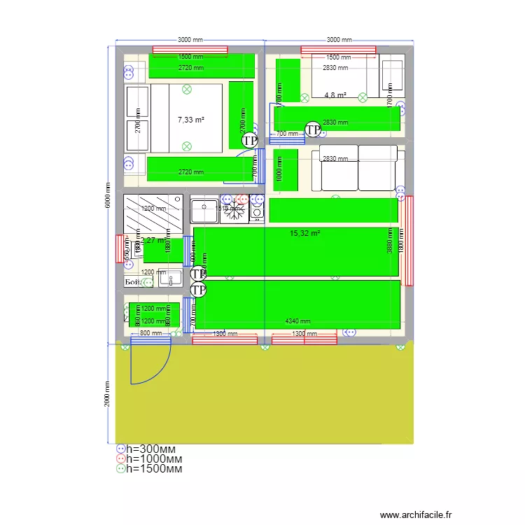 36 2222 Минеево Эл ТП. Plan de 