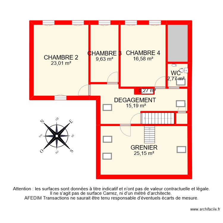 BI 9438 ETAGE . Plan de 37 pièces et 590 m2