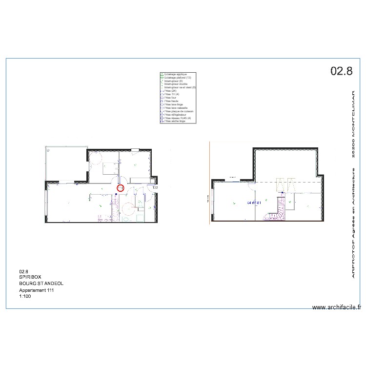 Plan elec duplex. Plan de 0 pièce et 0 m2