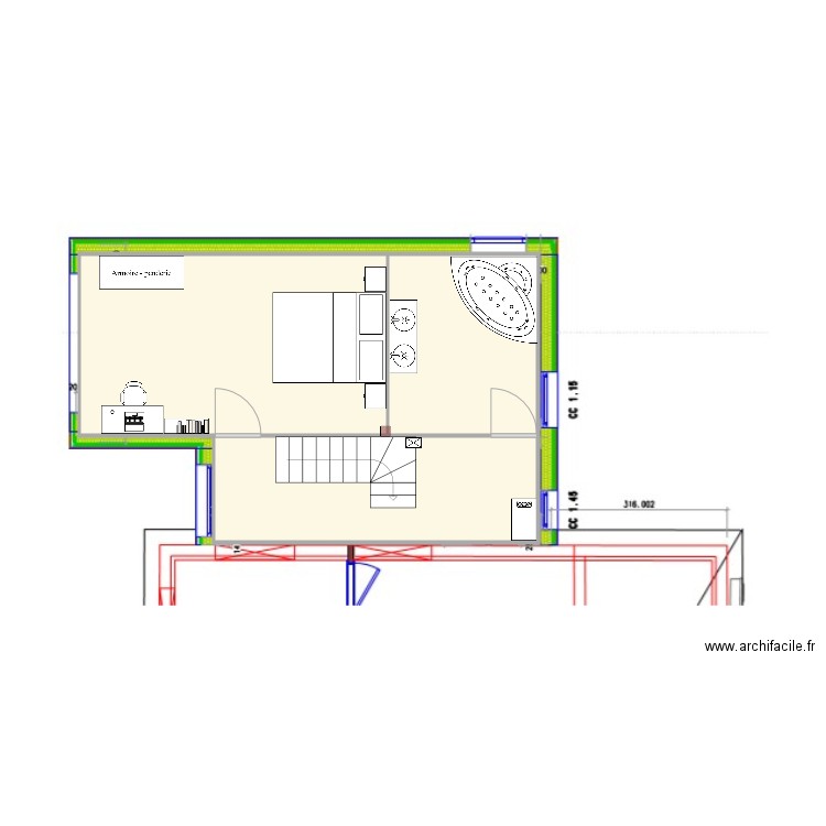 Julie Fèvre RDC meublé. Plan de 0 pièce et 0 m2