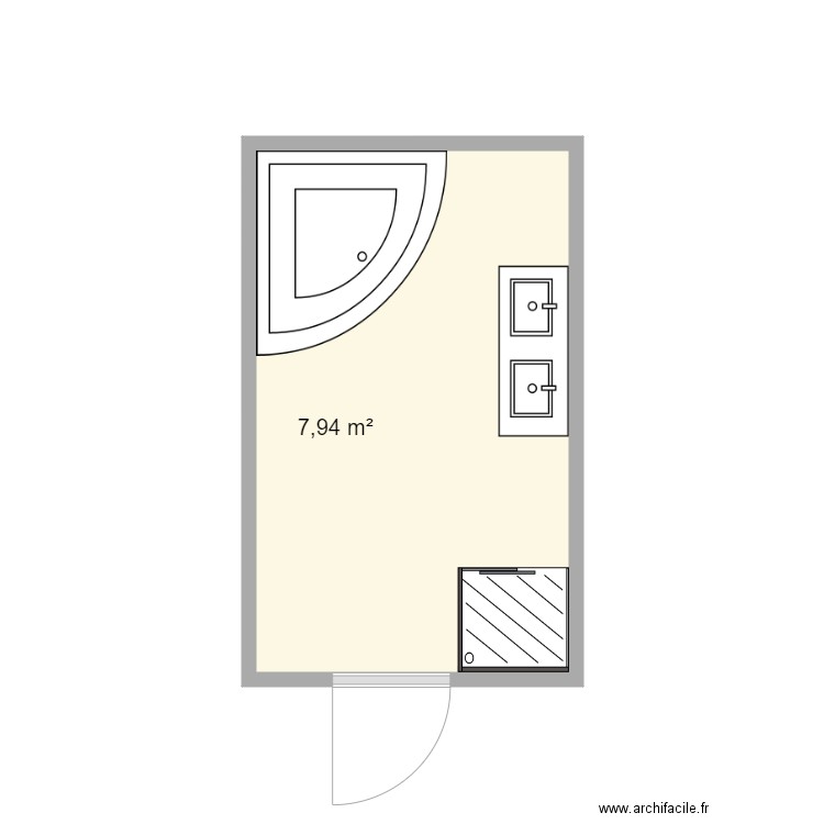 Delaborde SDB existant. Plan de 0 pièce et 0 m2