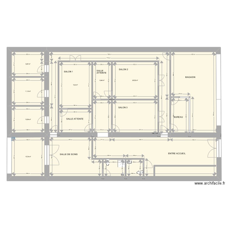 FUNE FOUG. Plan de 9 pièces et 282 m2