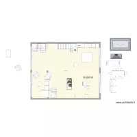 salon escalier invers&eacute;