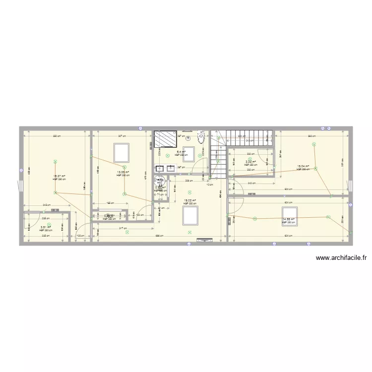 appartement 3 comble. Plan de 