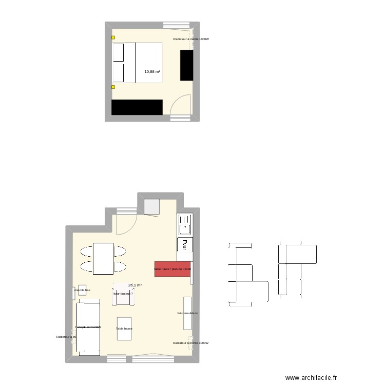 malo2. Plan de 2 pièces et 37 m2