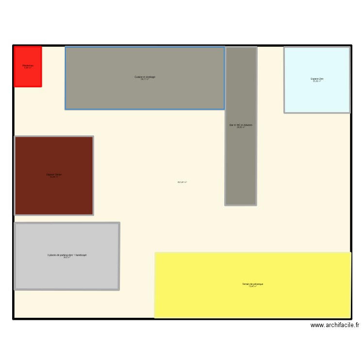 Terrain Madeleine 1. Plan de 8 pièces et 805 m2