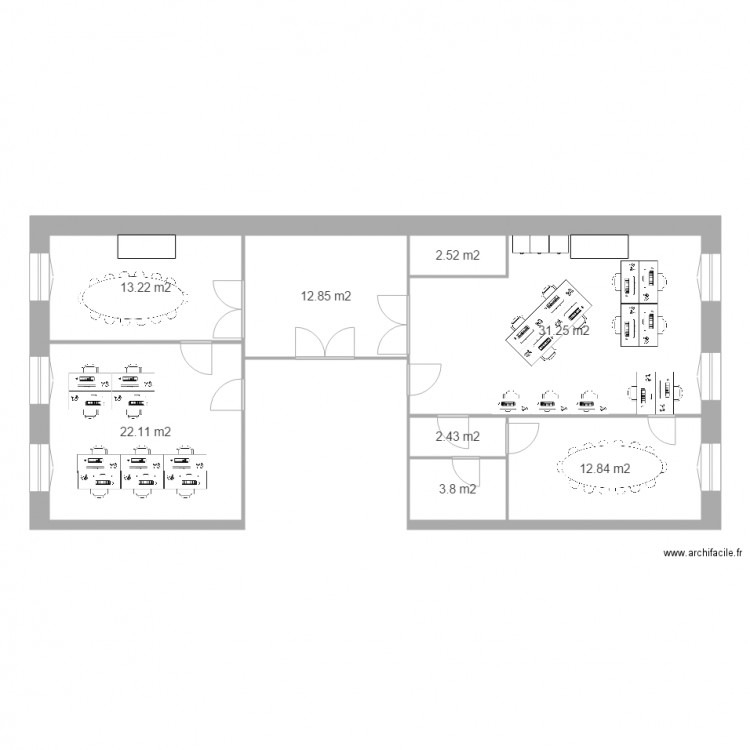 MONTGRAND mobilier bureaux kullaberg. Plan de 0 pièce et 0 m2