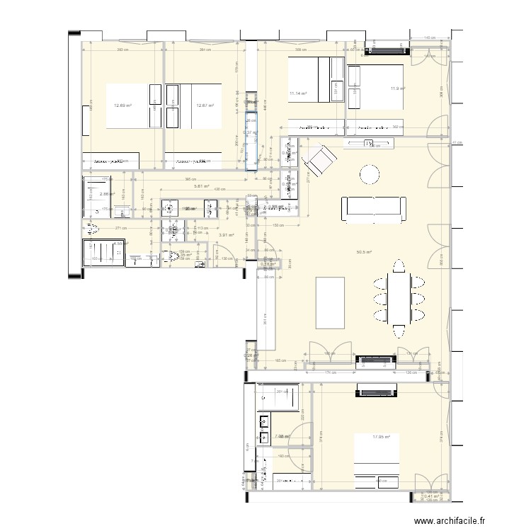 29 crs FR v6. Plan de 24 pièces et 148 m2