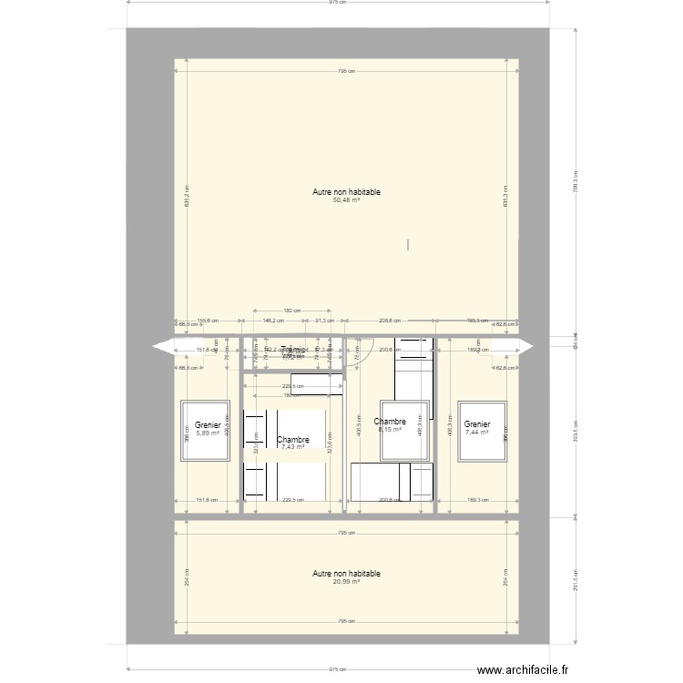 Minimesproj2. Plan de 19 pièces et 204 m2