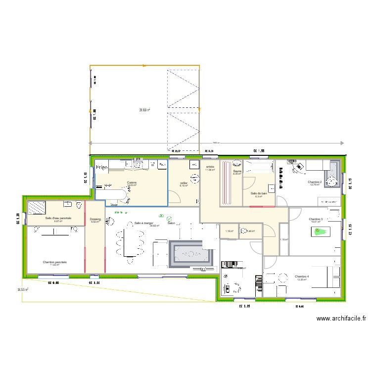 Colin V5 Meublé. Plan de 0 pièce et 0 m2