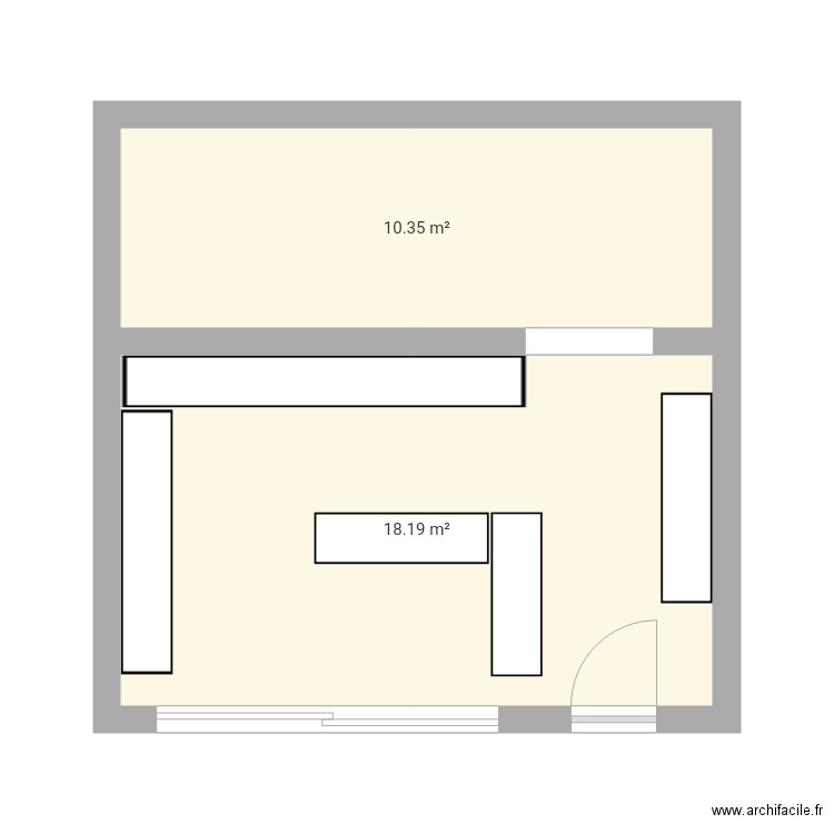Idee aménagement local 30 m2. Plan de 0 pièce et 0 m2