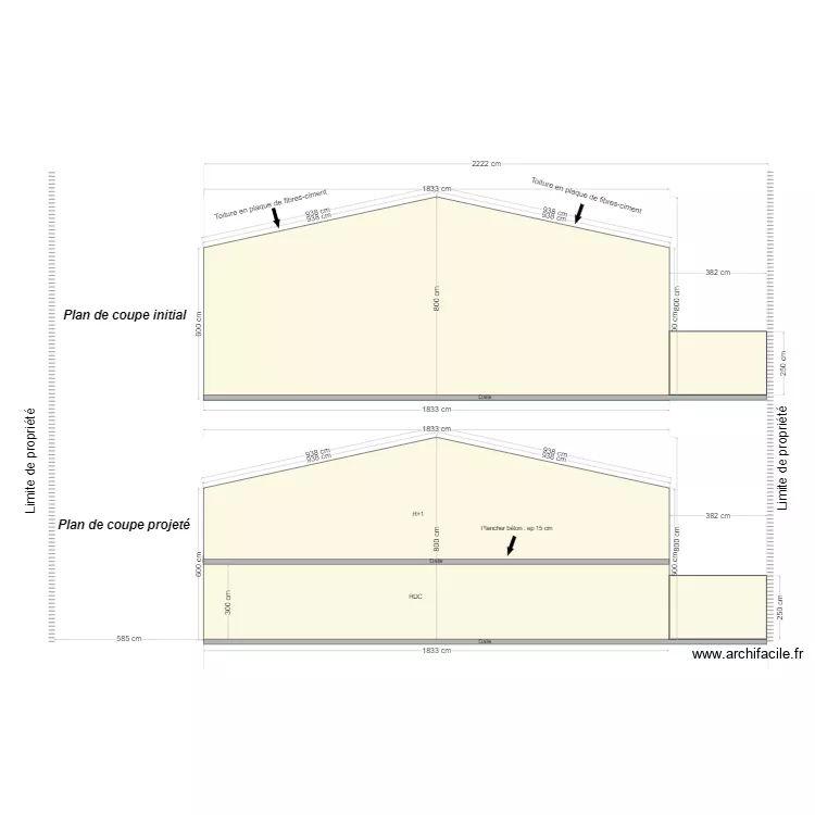 Plan de coupe Locminé . Plan de Plan de coupe Locminé . Plan de