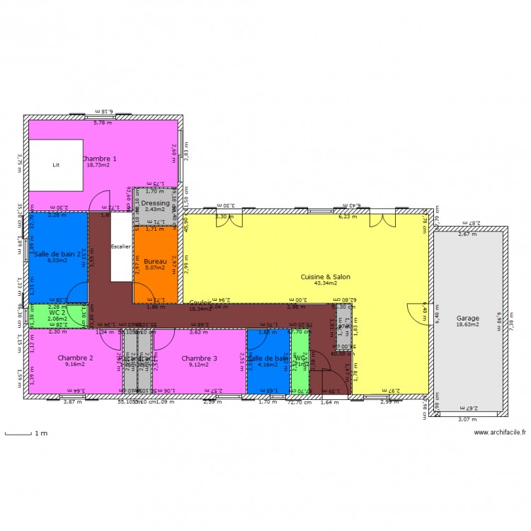 Agrandissement Phenix 6.18m. Plan de 0 pièce et 0 m2