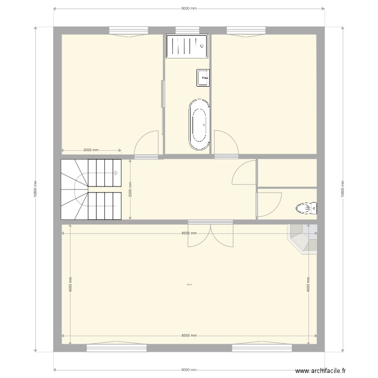 plan maison ETAGEV2. Plan de 0 pièce et 0 m2