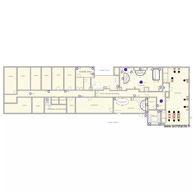 Plan Salon Priv&eacute; au 30 Juin 2021. Plan de 