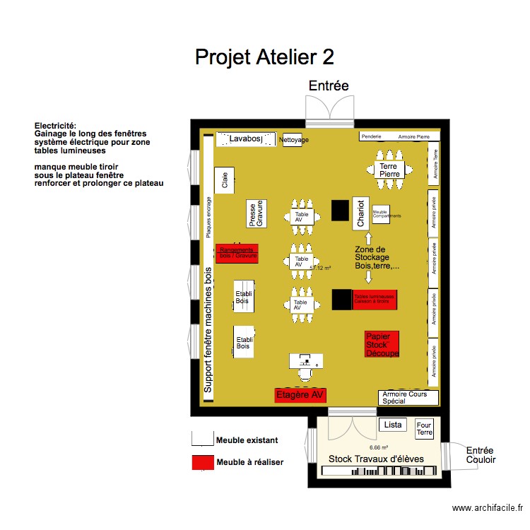 atelier2 couleur échelle . Plan de 0 pièce et 0 m2